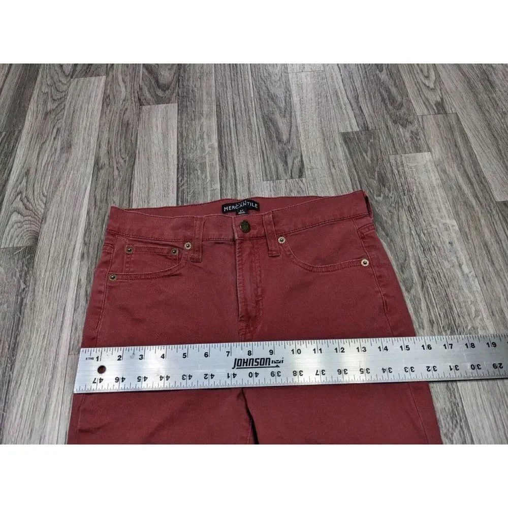 J.‎ Crew Womens Size 27 Mercantile Pockets Skinny Red Denim Jeans